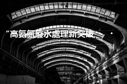 “高氨氮廢水處理新突破，綠色環(huán)保技術(shù)助力高效凈化”